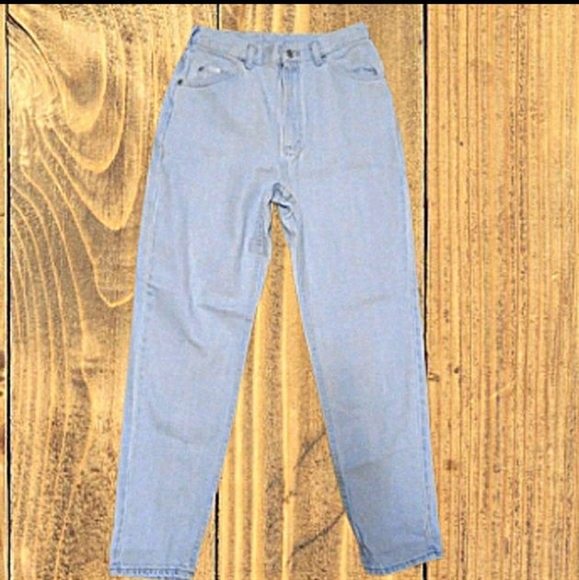 LEE Vintage 80's High Waist Tapered Leg Acid Wash Jeans, Size 28 - Picture 2 of 11